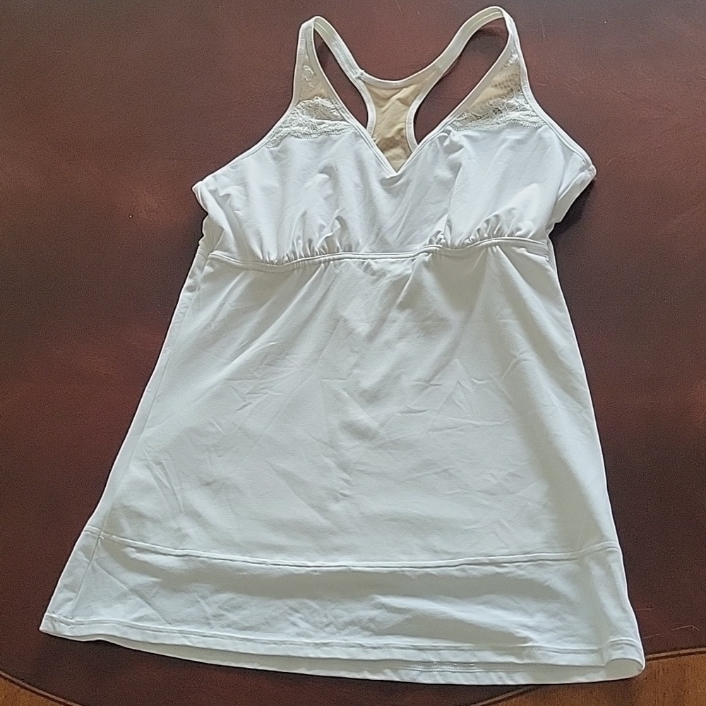 DKNY Undertones Lace Shaping T-Back Tank Top   L